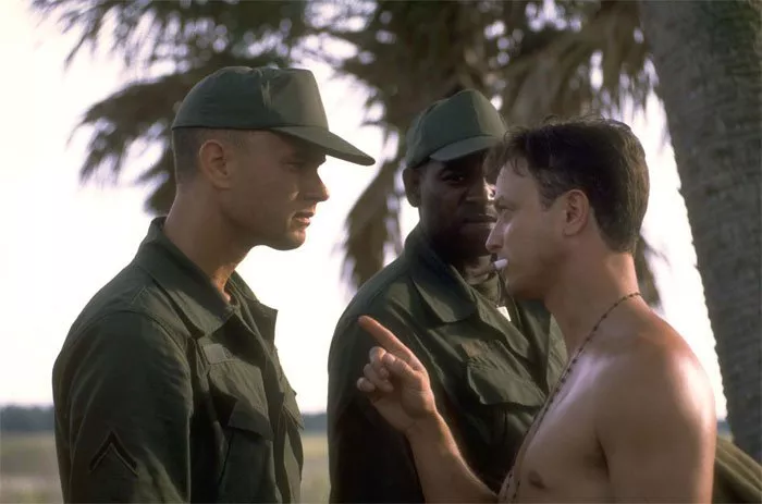 Tom Hanks (Forrest Gump), Mykelti Williamson (Bubba Blue), Gary Sinise (Lieutenant Dan Taylor)