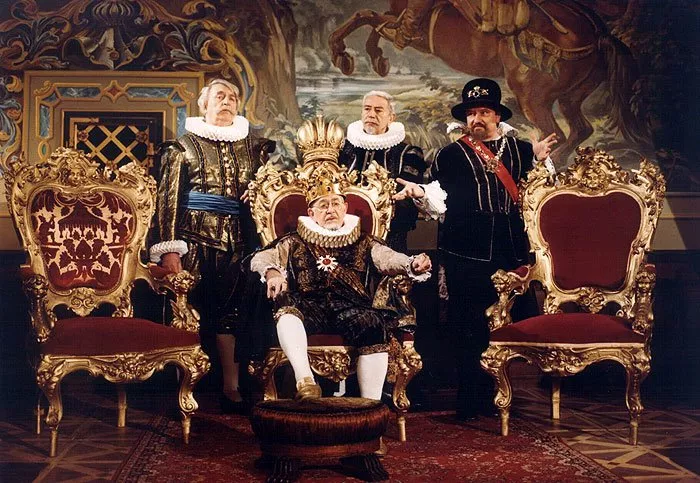 Oldřich Velen (Minister), Jiří Lír (Servant), Vlastimil Brodský (King), Vítězslav Jandák (Targan)