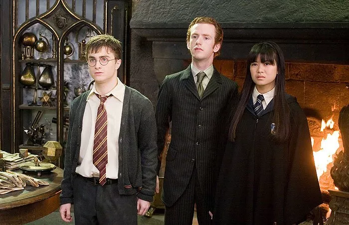 Daniel Radcliffe (Harry Potter), Chris Rankin, Katie Leung (Cho Chang)