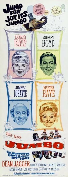 Doris Day, Stephen Boyd, Jimmy Durante, Martha Raye zdroj: imdb.com