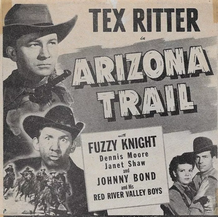 Fuzzy Knight, Dennis Moore, Tex Ritter, Janet Shaw zdroj: imdb.com