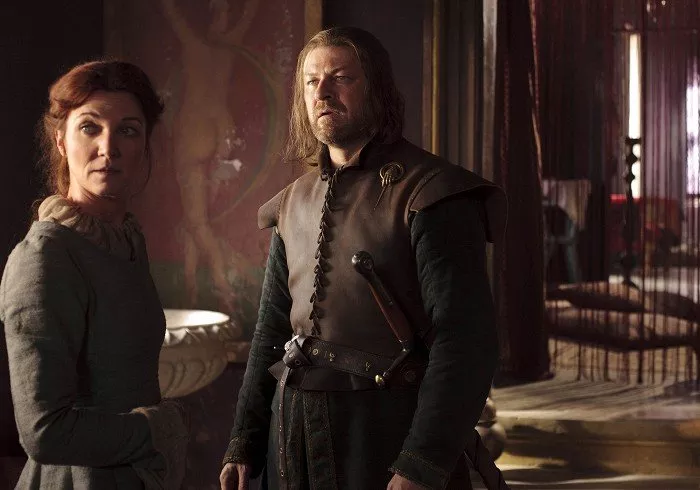 Michelle Fairley (Catelyn Stark), Sean Bean (Eddard ’Ned’ Stark)
