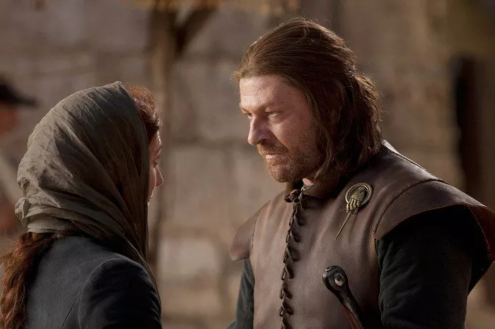 Michelle Fairley (Catelyn Stark), Sean Bean (Eddard ’Ned’ Stark)