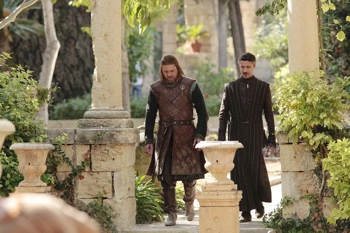 Sean Bean (Eddard ’Ned’ Stark), Aidan Gillen (Petyr Baelish)