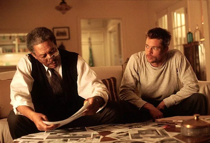 Morgan Freeman (Somerset), Brad Pitt (Mills)