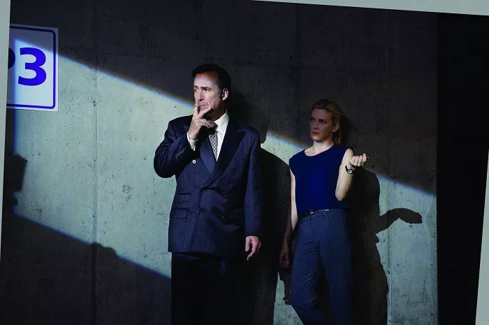 Bob Odenkirk (Jimmy McGill), Rhea Seehorn (Kim Wexler)