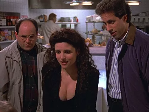 Julia Louis-Dreyfus (Elaine Benes), Jerry Seinfeld (Jerry Seinfeld), Jason Alexander (George Costanza) zdroj: imdb.com