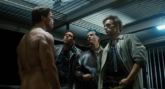 Arnold Schwarzenegger (Terminator), Bill Paxton (Punk Leader), Brian Thompson (Punk)
