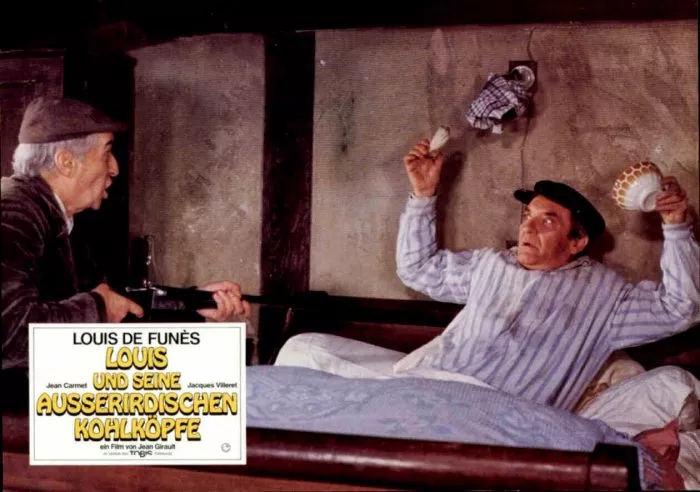 Louis de Funès (Claude Ratinier (Le Glaude)), Jean Carmet (Francis Chérasse (Le Bombé)) zdroj: imdb.com