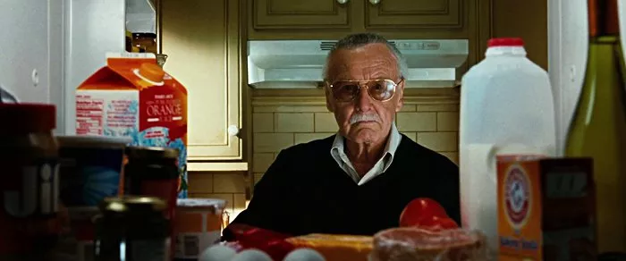 Stan Lee (Milwaukee Man Drinking From Bottle) Photo © Universal Pictures