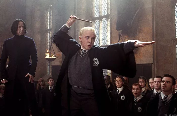 Alan Rickman (Professor Snape), Tom Felton (Draco Malfoy), Jamie Yeates