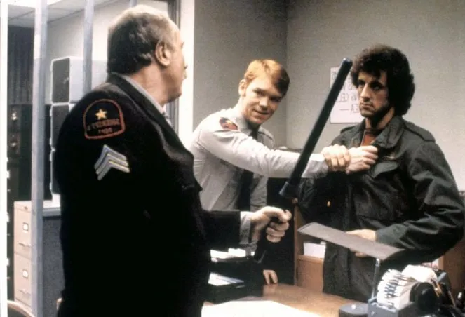 Jack Starrett (Galt), David Caruso (Mitch), Sylvester Stallone (Rambo)