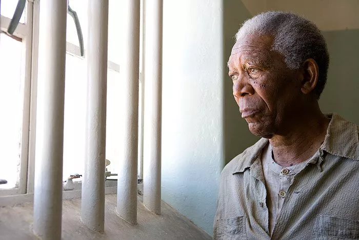 Morgan Freeman (Nelson Mandela) Photo © Warner Bros. Pictures