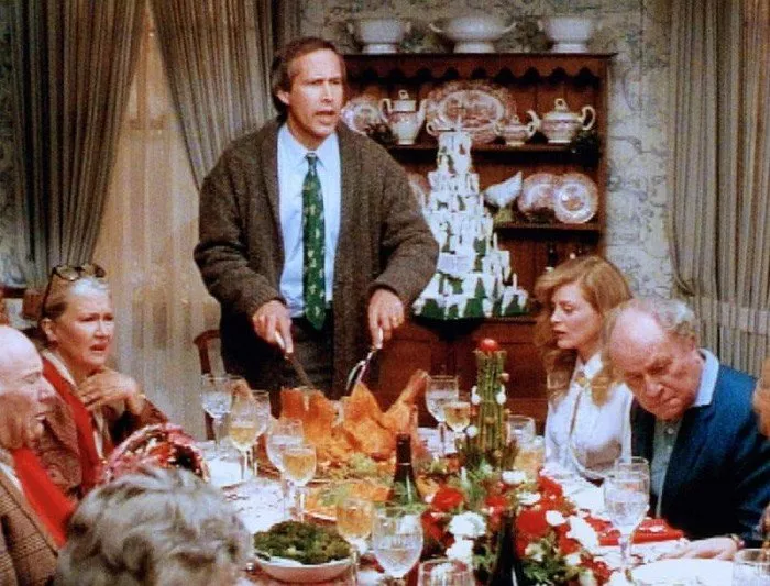 Diane Ladd (Nora Griswold), Chevy Chase (Clark Griswold), Beverly D’Angelo (Ellen) (Ellen Griswold), E. G. Marshall (Art Smith)