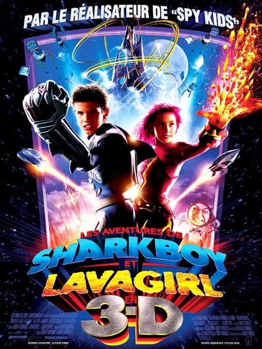 George Lopez (Mr. Electric), Taylor Lautner (Sharkboy), Taylor Dooley (Lavagirl) zdroj: imdb.com