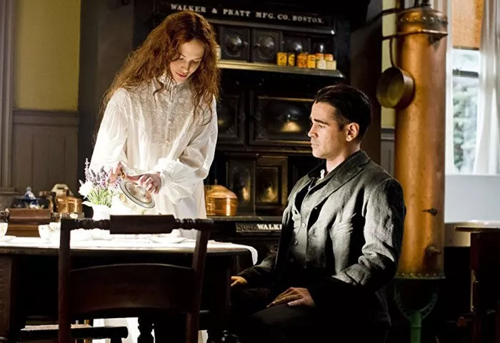 Colin Farrell (Peter Lake), Jessica Brown Findlay (Beverly Penn) zdroj: imdb.com
