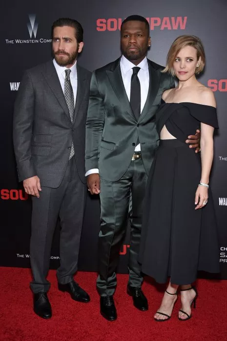 Jake Gyllenhaal (Billy Hope), Rachel McAdams (Maureen Hope), 50 Cent (Jordan Mains) zdroj: imdb.com 
promo k filmu