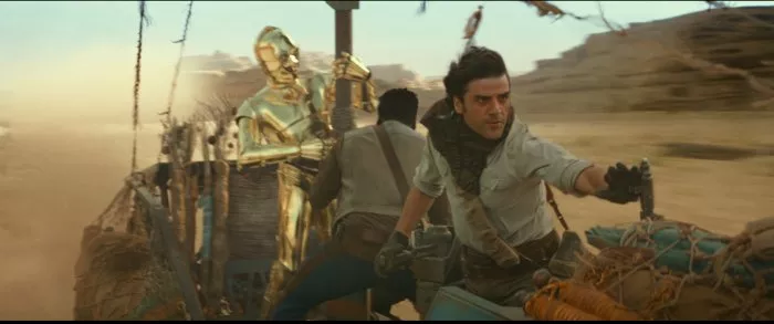 Anthony Daniels (C-3PO), Oscar Isaac (Poe Dameron), John Boyega (Finn) zdroj: imdb.com